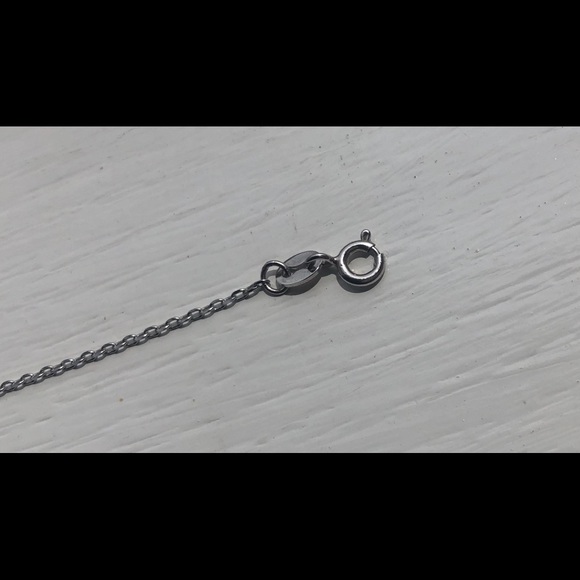 Synthetic Pearl & CZ Sterling Silver Necklace - Picture 4 of 5